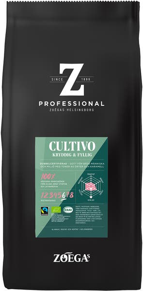Kaffe Hela Bönor Cultivo Zoégas Fairtrade 750 Gram