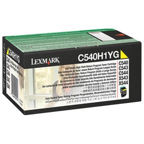 Toner Lexmark C540H1YG Gul 2000 sidor
