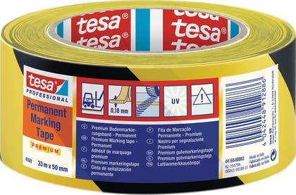 Varningstejp Tesa Premium Gul/Svart