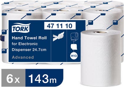 Pappershanddukar på rulle H13 143 Meter Tork