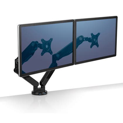 Bildskärmsarm Fellowes Platinum Dual för 2x 27"