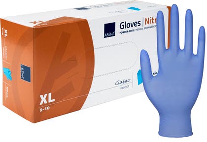 Nitrilhandske Blå XL 150/fp