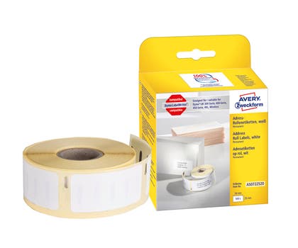 Etiketter Avery AS0722520 24 x 54 mm 500 st/fp