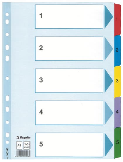 Register Mylar kartong A4 Esselte