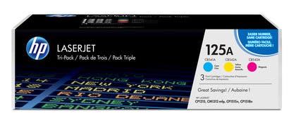 Toner HP 125A C/M/Y 3x1400 sidor 3-pack