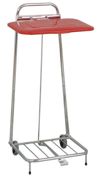 Sopställ med pedal och lock på hjul