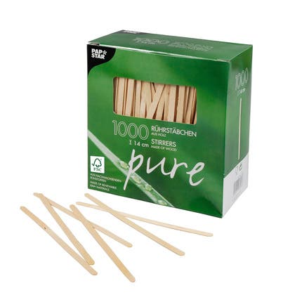 Rörpinne trä Papstar 1000-pack