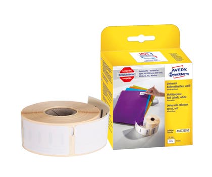 Etiketter Avery AS0722550 19 x 51 mm vit 500 st/fp