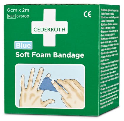Bandage Soft Foam Bandage Blue Cederroth