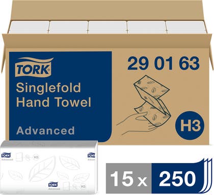 Pappershandduk Singelfold Advanced H3 Tork
