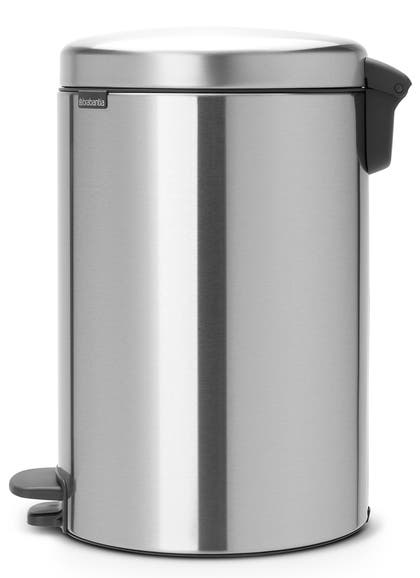 Papperskorg - Pedalhink Silent Brabantia NI matt stål 20 Liter