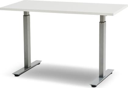 El-Skrivbord Madrid silvergrå underrede / vit bordsskiva 1200 x 800 mm