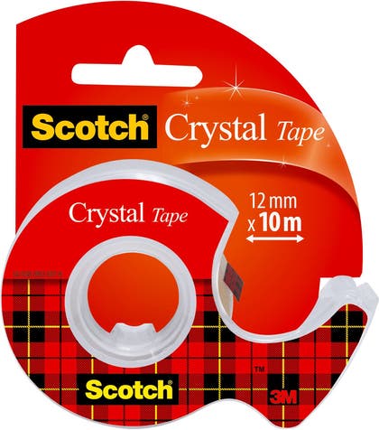 Tejp Scotch med tejphållare klar 10mx12mm