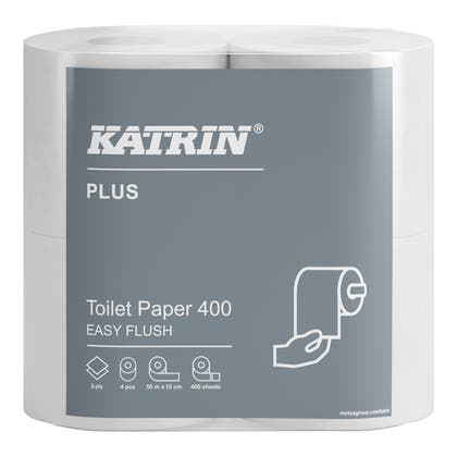 Toalettpapper Plus 400 EasyFlush 4 st/fp