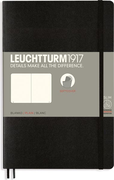 Anteckningsbok B6 soft olinjerad Leuchtturm 1917