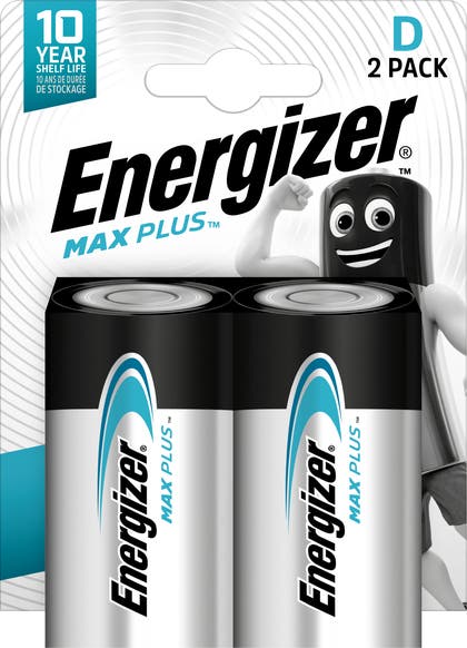 Batteri Max Plus Alkaliskt D LR20 Energizer 2-pack