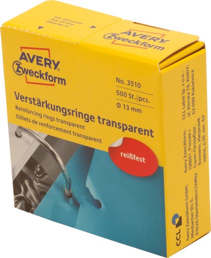 Hålförstärkare Avery självhäftande