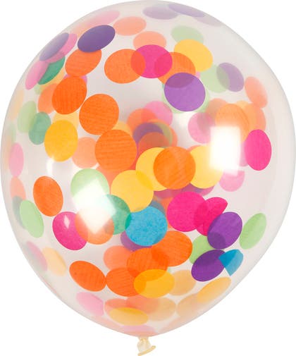 Ballonger runda Konfetti