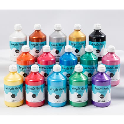 Akrylfärg metallic mix 15x500ml A-Color