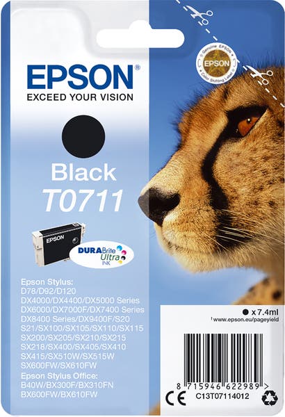 Bläckpatron Epson T0711 Svart