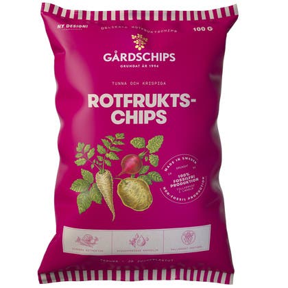 Rotfruktschips Gårdschips