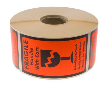 Etikett Fragile Handle With Care