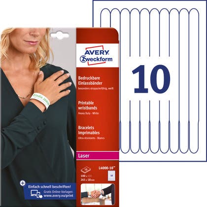 Festivalarmband Vit 265x18mm Avery