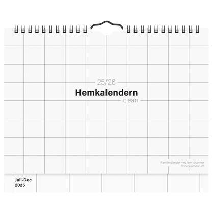 Väggkalender Hemkalendern Clean 25/26