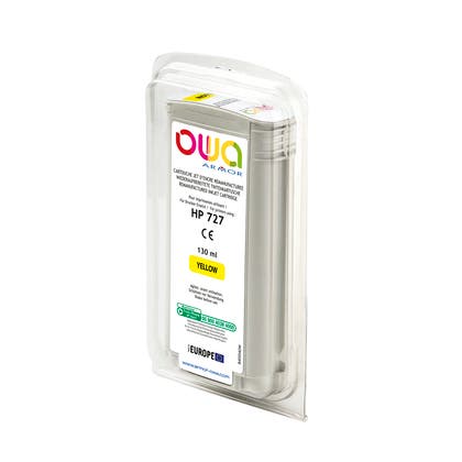 Bläckpatron OWA 727 gul 130 ml