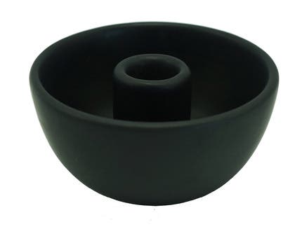 Ljusstake 10 cm svart i keramik