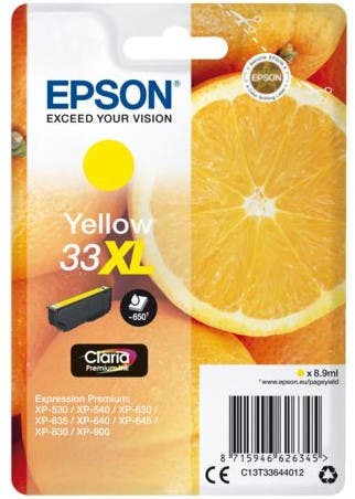 Bläckpatron Epson 33XL Gul