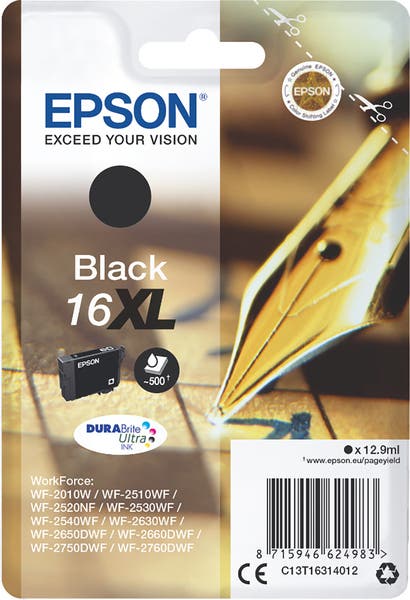 Bläckpatron Epson 16XL Svart