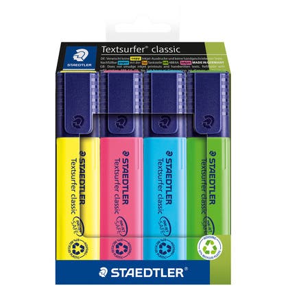 Överstrykningspenna Staedtler recycled 4/fp
